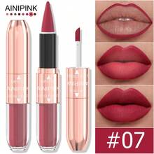 AINIPINK 1pcs [ Lip Gloss + Lipstick ], 2-In-1 Matte Easy To Color, Waterproof, Sweat-Proof, Non-Stick To Cup, Non-Fading, Long-Lasting, Exquisite, Suitable For Gifts, Festival Makeup, And Performance Makeup - Multicolor - View 19