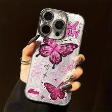 Esta funda para teléfono móvil está diseñada para phone 13 y 14, con un brillante estampado de glaciar, y también es compatible con phone 16 Pro. Es una funda ultrafina de TPU rosa con un motivo, resistente a los golpes y con un diseño que evoca una estética femenina. - Colores mixtos 2 - Ver 10