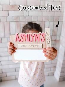 Cartel del primer día de clases, cartel de vuelta al colegio, cartel del primer y último día de clases, accesorio para fotos de vuelta al colegio, pizarra personalizada del primer día de clases, multifuncional, ornamental, reutilizable, exquisita, elegante, de alta calidad, colorida, moderna, personalizada, única, regalo ideal para él, regalo ideal para ella, novio, papá, novia, mamá, familia, amigos, salón de té, hogar, jardín, oficina, para aniversarios, para el Día de San Valentín, para el Día de la Madre, para cumpleaños, para el Día del Padre, para graduaciones, para bodas, para inauguraciones de casa - muchos - Ver 5