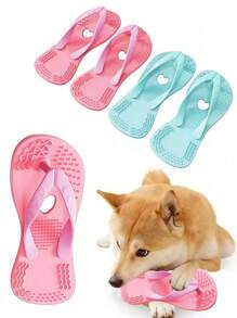 1 Slipper-Shaped Puppy Bite Toy (Suitable For Small Dogs And Puppies), Small Dog Toys Are Small, Used For Grinding Teeth, Cleaning Teeth, Playing And Companionship, Only Suitable For Pets, Bite-Resistant Toys, Pet Products, Pet Toys, Puppy Bite Toys, Slipper-Shaped Toys, Puppy Tooth Cleaning Toys, Shepherd Toys, Silicone Slipper Toys, Silicone Slipper Bite-Resistant Toys.