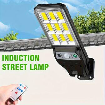 1 pezzo, Luci alimentate a energia solare, Illuminazione commerciale per strade e aree, Luci a parete a LED per esterni, Luci stradali a sensore di movimento a 3 modalità, Illuminazione a carica solare per giardino, terrazza e vialetti