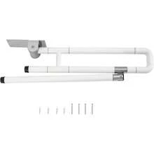 HaroldDol Safety Hand Rail Drop Down Fold Up Disabled Grab For Bath Bathroom Toilet Bar, Safety Handrails Seat Support Rail, For Disabled Elderly Pregnant Woman Shower Assist Aid - 白色 - 查看 9