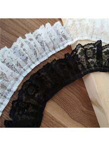 1 Yard - Ruy băng viền ren hoa 3D thanh lịch, rộng 2,4", màu trắng và đen - Viền nhún bèo, hoàn hảo cho may DIY, thêu, cổ áo, váy, đồ trang trí đám cưới, vải ren - Nhiều màu - Xem 6