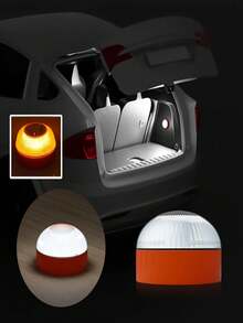 LED汽车应急灯手电筒磁感应频闪灯道路事故灯警示灯配件 - 白黃 - 查看 11