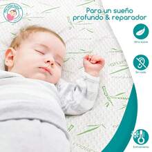 DORM COLCHONES Protector de Cuna Cubre colchón (50x90) Impermeable para Colecho bebé, 100% Bambú Transpirable 18 Certificaciones Internacionales by Colchones Dorm - Verde Oliva - Ver 5