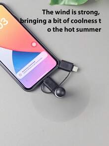 CLUBLU 1个便携式手持手机风扇，夏季迷你降温风扇 - 彩色 - 查看 7