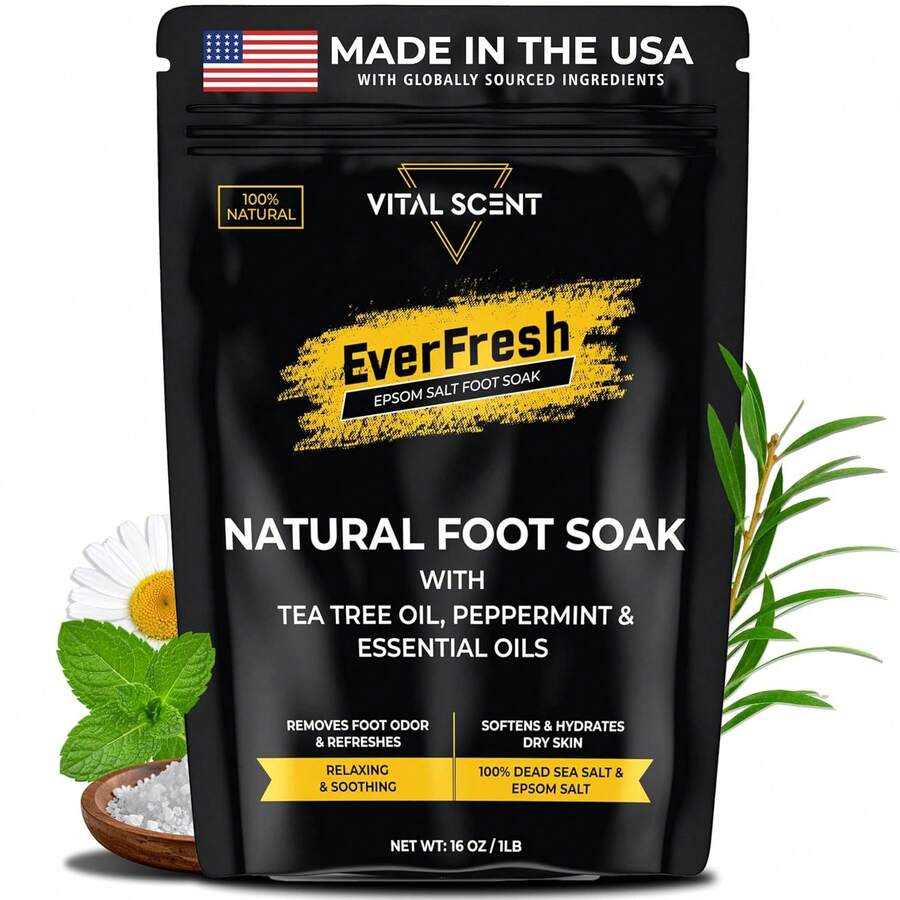 Industrial Heavy Duty Foot Odor Spray For Shoes And Feet - Extra Strength Shoe Deodorizer - Mint Foot Spray For Smelly Feet With Witch Hazel And Tea Tree Oil - Long Lasting Shoe Deodorizer - 4 Fl Oz Pack of 1 - 查看 1