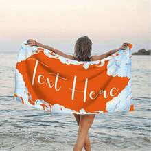 منشفة شاطئ مخصصة من الألياف الدقيقة، كبيرة الحجم، سريعة الجفاف، خفيفة الوزن، خالية من الرمال، فكرة هدية لصديق أو صديقة أو حبيب أو والدين، هدية مبتكرة وممتعة لحفلات عام 2024 أو السفر أو العطلات أو حمام السباحة أو الاستخدام في صالون التجميل أو الفندق أو الرياضة أو المنزل - متعدد الألوان - مشاهدة 4