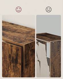 Bibliothèque, Étagère Haute sur 6 Niveaux, avec Porte, Meuble de Rangement Ouvert, 24 x 31,8 x 175 cm/ 24 x 60 x 175 cm, pour Salon, Bureau, Salle à Manger, Marron Rustique - Tabac - Voir 4