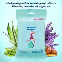 Toallitas corporales premium B.O.Dorant sin fragancia 99% naturales y no irritantes, paquete de 3 con 45 unidades, infundidas con aloe, aceite de lavanda y aceite de argán