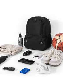 Nowa torba piłkarska z dwoma ramionami, plecak sportowy do koszykówki, siatkówki i innych aktywności na świeżym powietrzu, składana torba sportowa z wentylowaną przegrodą na buty i przegrodą na piłki, kieszeń na laptopa, odpowiednia do sportów zespołowych