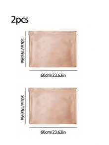 1/2pcs Satin Drawstring Dust Bags, Suitable For Jewelry & Accessories; Silk Drawstring Travel Storage Bags; Portable Clothing & Shoes Drawstring Pouches; Large Capacity Handbag Dust Covers; Self-Sealing Drawstring Storage Bags; Travel Essentials; Organization - Champagne - View 13