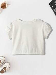 Spring & Summer Young Girl Girls Lace Short Sleeve Lightweight Sun Protection Cardigan, Toddler & Big Kid Shawl Collar Outerwear