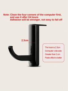 1 个耳机挂钩，适用于 PC 耳机、显示器、桌子、墙壁，紧凑而坚固的耳机支架提供安全支撑并节省空间，适用于学校用品，返校