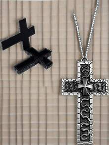 Squids Necklace Game - Unique Cross-Shaped Pendant With Secret Compartment, Antique 3D Printed Charm, Handmade Fashion Jewelry For Fans - 1 - 查看 1