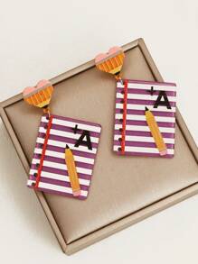 1 Pair Butterfly & Ghost Dangle Earrings, Cute Halloween Jewelry