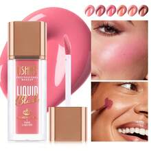 Ushas 6-Color Liquid Blush, Multi-Purpose Makeup, Creates A Natural Blush, Bright Eyeshadow, Matte Natural Lip Gloss, Easy To Apply, Long-Lasting Moisture Retention, Enhances Complexion, And Creates A Delicate Makeup Look. Essential Beauty Item - #06 - Xem 10