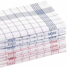 Large Checkered Kitchen Dish Towel, Absorbent Tea Towel, Soft Reusable Cleaning Cloth, Quick-Drying Dishcloth, Dishwashing Cloth - Multicolor - View 12