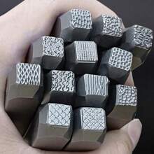 Steel Seal Stamping Set - Jewelry Metal Stamping Tool - Jewelry Carving Tool - Jewelry Chiseling Set Professional Craft Mold - Steel Texture - Suitable For Imprinting On Wood, Leather, Jewelry, Etc. - Handicraft And Art Stamping Set