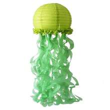 Hanging Jellyfish Paper Lanterns Under The Sea Decorations For Birthday Baby Shower Ocean Themed Party Supplies - 綠色 - 查看 6