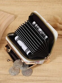 Portefeuilles pour femmes, porte-monnaie court en PU avec fermeture éclair et fermoir. Sac à main multifonctionnel grande capacité pour femmes, porte-cartes et porte-pièces, léger, mode moderne, affaires. Fermeture éclair, porte-cartes de crédit, décontracté professionnel. Cadeaux pour la Fête des enseignants, cadeaux d'anniversaire, pour les dames, les femmes, les cols blancs