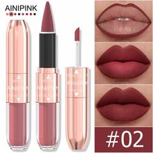 AINIPINK 1pcs [ Lip Gloss + Lipstick ], 2-In-1 Matte Easy To Color, Waterproof, Sweat-Proof, Non-Stick To Cup, Non-Fading, Long-Lasting, Exquisite, Suitable For Gifts, Festival Makeup, And Performance Makeup - Multicolor - View 18