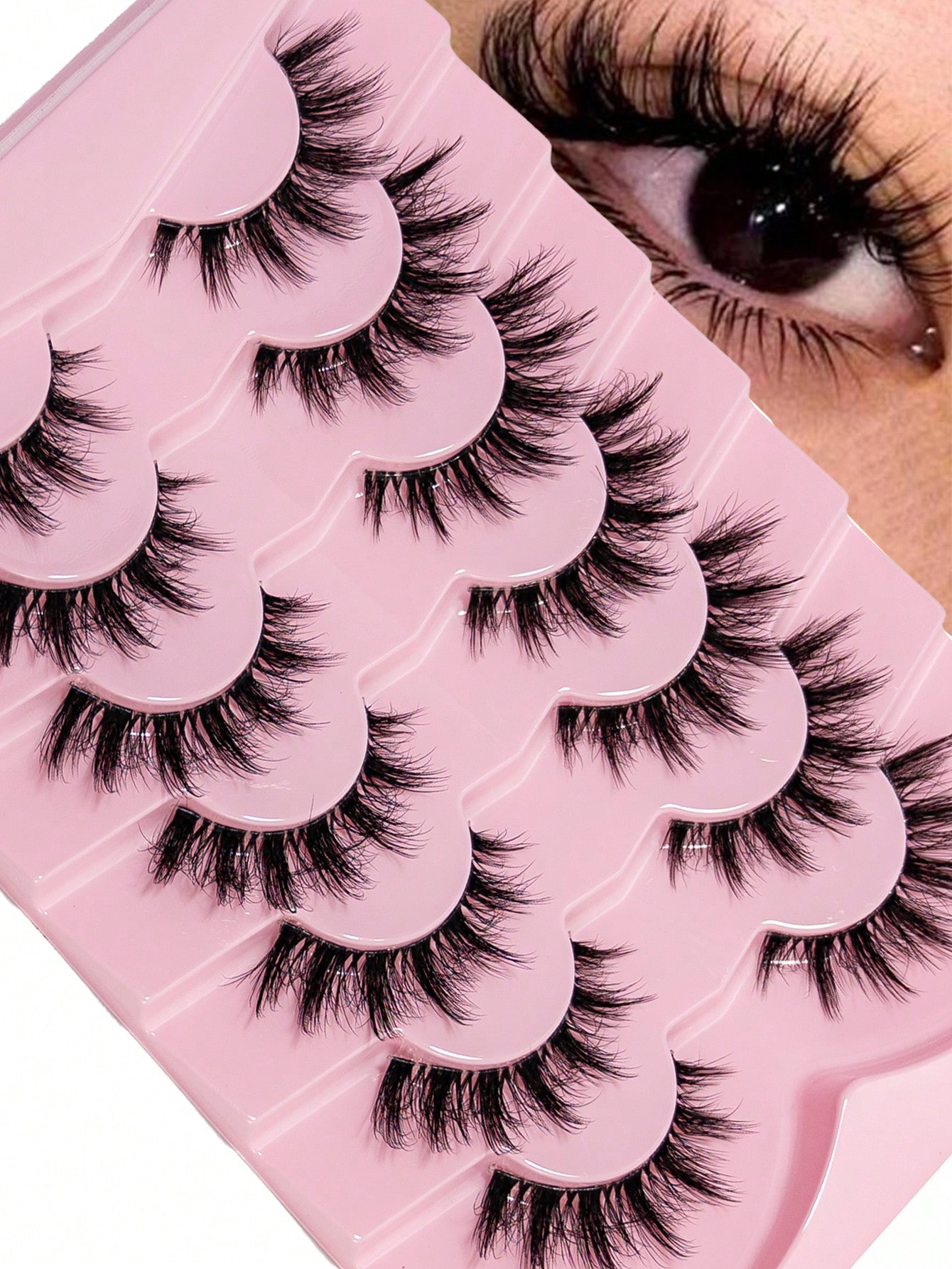 رموش صناعية ناعمة ذات مظهر طبيعي، رموش صناعية على...