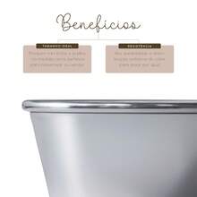 Kit 6 Mini Formas Nº12 300ml Alumínio Pudins Bolos Sobremesas Individuais Cozinha Criativa 12cm - Cinza Claro - Visão 4