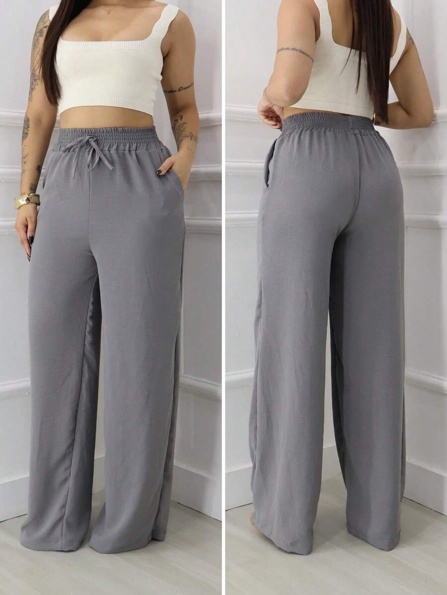 Simple Pocket Knot Drawstring - Grau - Übersicht 1