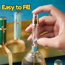 Ml Premium Perfume Atomizer - Refillable Travel Spray Bottle Set With Leather Case, Leakproof Mini Cologne & Essential Oil Dispenser For Women Men Teens, Luxury Portable Fragrance Bottle For Purse Gym Office Travel - 粉色 - 查看 4