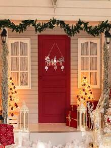 1/3PCS Wooden Christmas Plaque Hanging Doorplate For Christmas Wedding Party Wall Home Decoration Christmas Decorations Room Decor Winter Christmas Decorations Home Christmas Gifts Christmas Decor