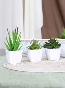Conjunto de 3 macetas con suculentas simuladas, combinación de verde y rosa, plantas artificiales miniatura falsas para jardín, escritorio, habitación, ventana, regalo de inauguración de casa, decoración de arte, decoración de oficina, boda