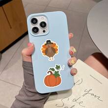 114Pcs Thanksgiving Stickers Vinyl Stickers Scrapbook, Journaling, Laptop, Bumper, Skateboard, Water Bottles, Computer, Phone, Cartoon, Hard Hat, Car Stickers - Multicolor - View 6