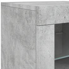 Sideboard mit -Leuchten Betongrau 123x37x67 cm