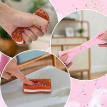 Silicone Stress Relief Squishy,2 PCS Cookie Sticky Taba Squishy Fidget Toys Adults,Ultra-Soft Squeeze Toys,Fun Silicone Enjoy Decompression Toy,Soft And Relaxing Squeezing Toy - 彩色 - 查看 3