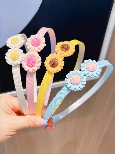 1个向日葵发箍，公主甜美发夹，防滑发带配饰，适合日常使用