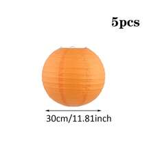 1/5 pièces Lanternes en papier blanches, oranges, bleues - Lanternes en papier rondes suspendues - Convient pour les mariages, les anniversaires, les enterrements de vie de jeune fille et les décorations de fête - Pour une utilisation intérieure et extérieure - Cadeau idéal pour les occasions de fête - Blanc - Voir 21