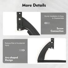 Black Universal TV Stands,For LCD LED 32-75 Inch TV Table Legs Feet,Height Adjustable - Black - View 6