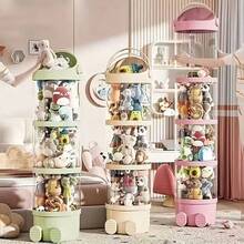 Four Layer Multifunctional Transparent Waterproof Cylindrical Plush Animal Toy Storage Bucket, Pet Toy Storage Artifact, Perfect Home Decoration, And A Great Choice For Mother's Day Gifts - Multicolor - View 5