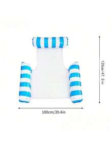 1pc Inflatable Pool Floats Adult Size Water Hammock,Foldable Floats Swimming Pool,Floating Bed For Water Leisure,Pool Rafts Lounge Chairs Floaties Vacation Fun And Rest - Pink - View 4