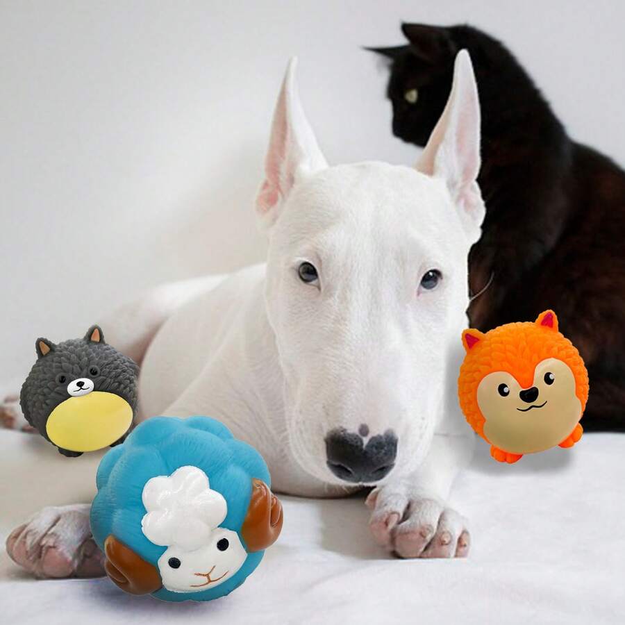 Bite Resistant Bouncing Sound Ball - TPR Material Automatic Rolling Interactive Toy, And Rubber Design, Medium-Sized Dog Specific Wear-Resistant And Non Shedding Bite Ball That Produces Sound When Bitten