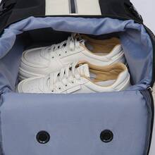 1pc Badminton Racket Bag, Football Bag, Fitness Bag, Travel Bag, Oxford Cloth Integrated Sports Backpack With Independent Shoe Cabinet - Suitable For Badminton, Tennis And Outdoor Training, Durable And Comfortable, Tennis Equipment Bag | Minimalist Design | Durable Fabric - Multicolor - View 4