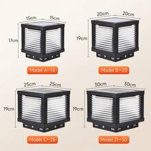 CANMEIJIA Đèn trụ LED năng lượng mặt trời, đèn lối đi sân vườn ngoài trời chống nước IP65 có hẹn giờ và điều khiển từ xa, sử dụng kép trong nhà/ngoài trời, trang trí cổ điển, dễ dàng lắp đặt cho sân vườn, đường lái xe, hành lang, hiên nhà, ban công, khu cắm trại, bàn ngoài trời, lối đi, trong nhà - Đèn năng lượng mặt trời tích hợp nguồn sáng + có thể lắp thêm bóng đèn - Xem 4