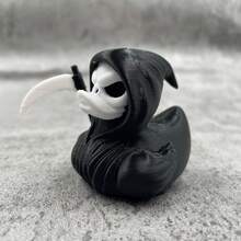 Gothic Duck Of Death - Garage Kit, Unique Gothic Style Gift And Collectible, Novelty Decoration, Dark Satanic Evil Duck Ornament For Desktop Home Decor - Đen trắng - Xem 6