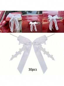10 piezas/Paquete Lazos de lazo para boda, decoración para coches, sillas, fiesta, vacaciones, arco de boda, jarrón, fotografía
