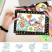 10pcs DIY Dot Painting Art Craft Kit, Suitable For Beginners, Polyester Handmade Set, Simple Dot Art Activity, Marked Jewelry Making Kit, For Educational Entertainment, Creative Birthday Gift (Random Pattern) - Multicolor - View 3