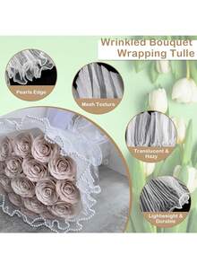 4 Size Bouquet Wrapping Paper, Pearl Edge Flower Wrapping Paper, DIY Handmade Craft Flower Paper, Party Gift Decoration, Flower Shop Supplies, Wedding, Party, Gift Packaging