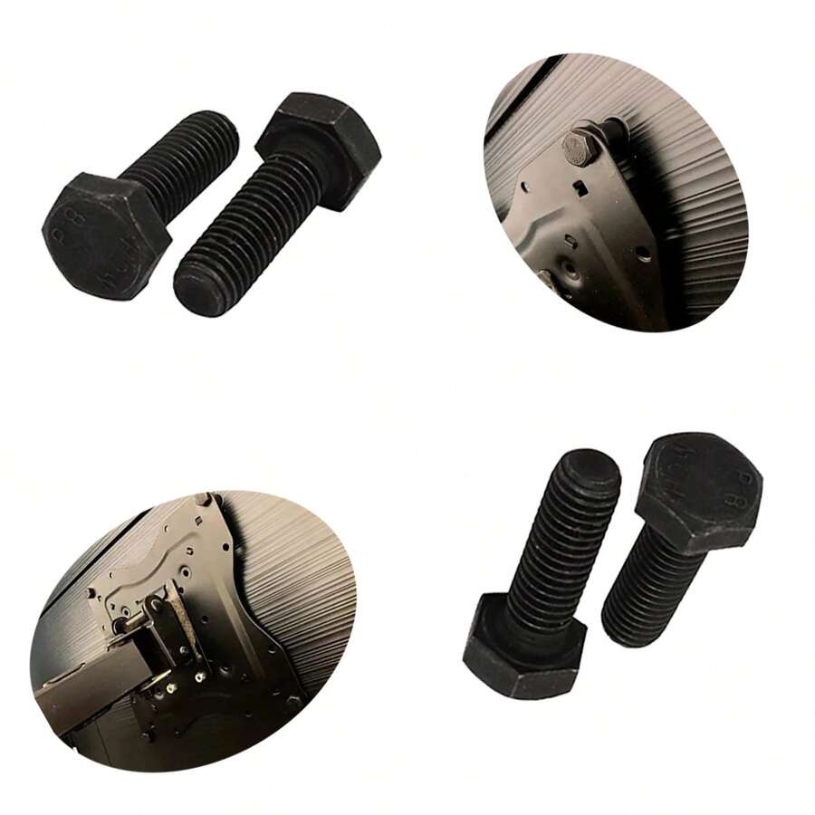 4 piezas de tornillos de montaje M8-25 mm, también adecuados para muchas industrias como la construcción. - Negro - Ver 1