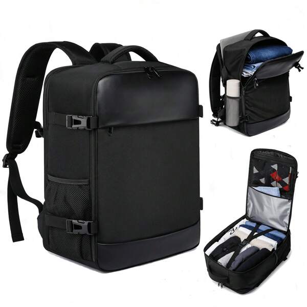Zaino Bagaglio A Mano 40x20x25, Zaino Ryanair Impermeabile Bagaglio A Mano Aereo, Zaino Da Viaggio Per Laptop Da 14 Pollici Per Uomo E Donna, Nero.
