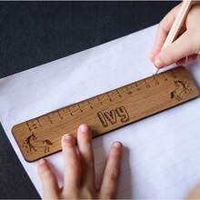 1pc Customized Rulers - Engravable With Name, Class, School Motto - Personalized Measuring Tools - Custom Student Stationery - Clear Scales - Creative Practical Gifts - Custom Straight Rulers - Bronze - View 5